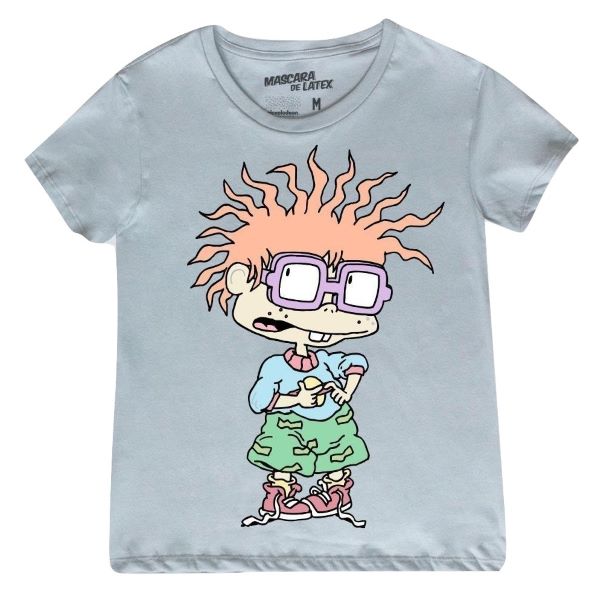 Playera Mascara de Latex Mujer Carlitos Rugrats Aventura en Pañales