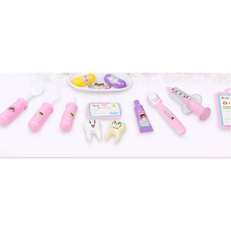 Set Médico Dental De Juguete Doctor Dentista Accesorios Rosa