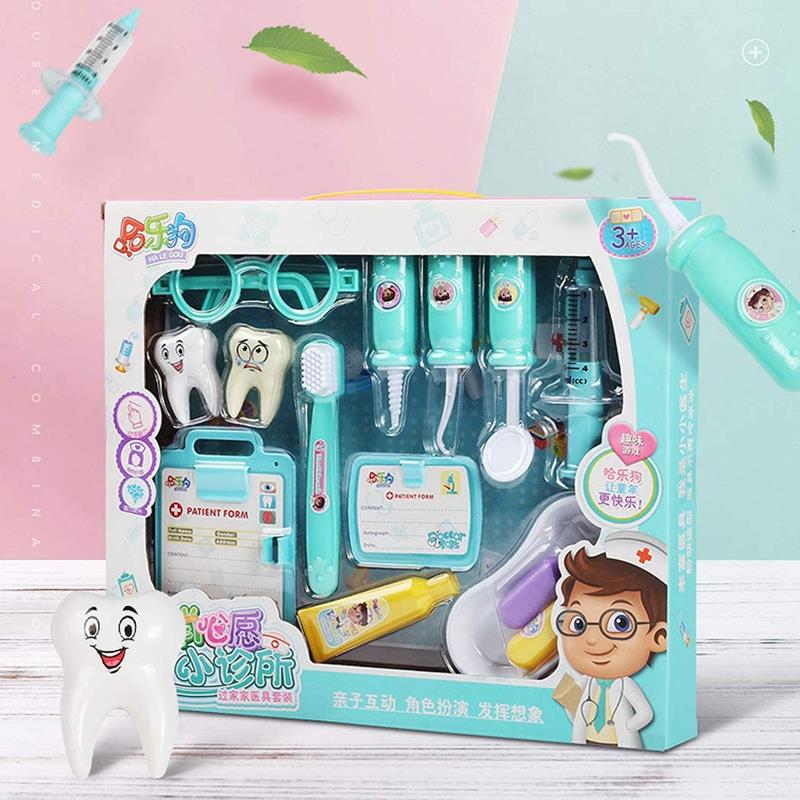 Set Médico Dental De Juguete Doctor Dentista Accesorios Azul