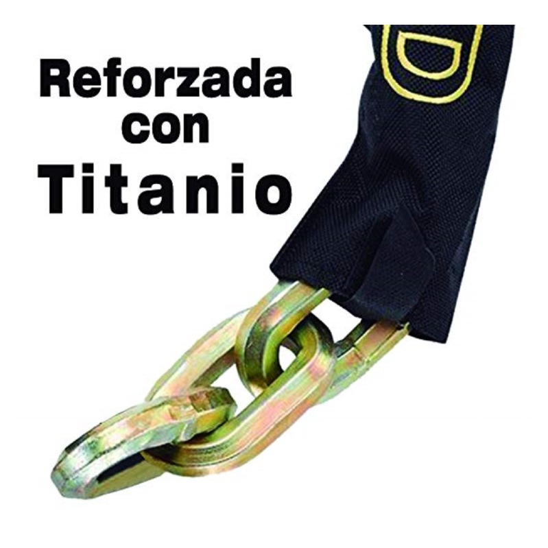 Cadena Con Candado Onguard 8019L Refuerzo Titanio Bici Moto 180 Cms Seguridad 90