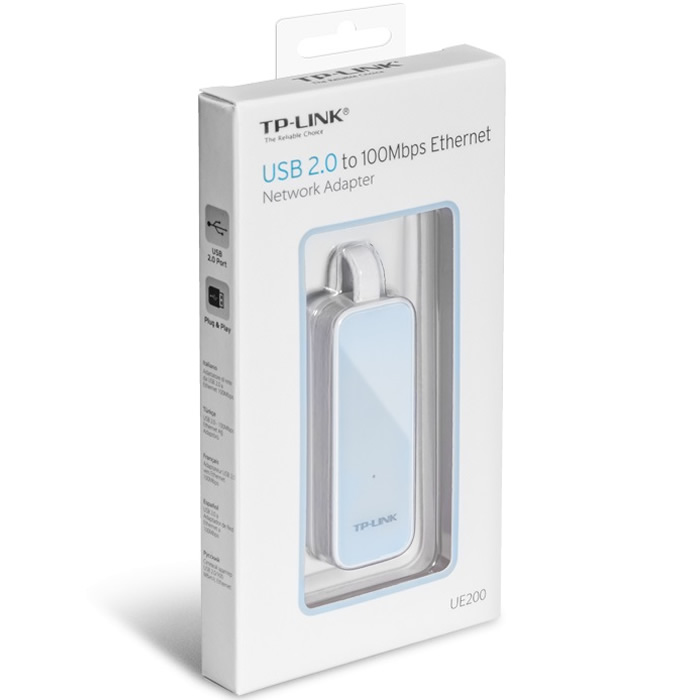 Convertidor Adaptador De Red Tp-Link UE200 USB 2.0 a Ethernet 100Mbps.