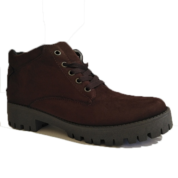 Botines para dama, con agujetas, color cafe, look casual