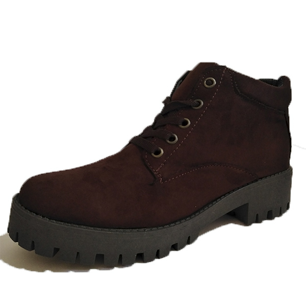 Botines para dama, con agujetas, color cafe, look casual