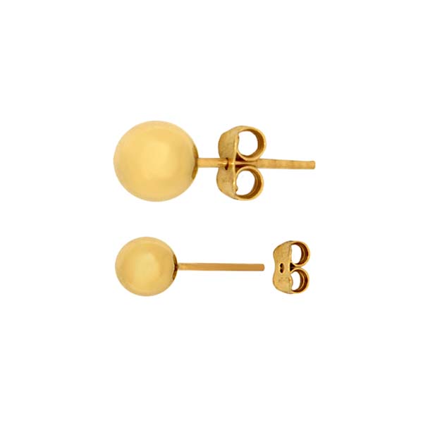 Broquel Diseño Dormilon Pulido en Oro Amarillo de 14 K + Obsequio