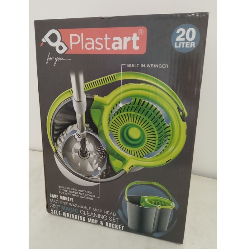 Magic Mop, Trapeador giratorio cubeta de 20 litros PastArt