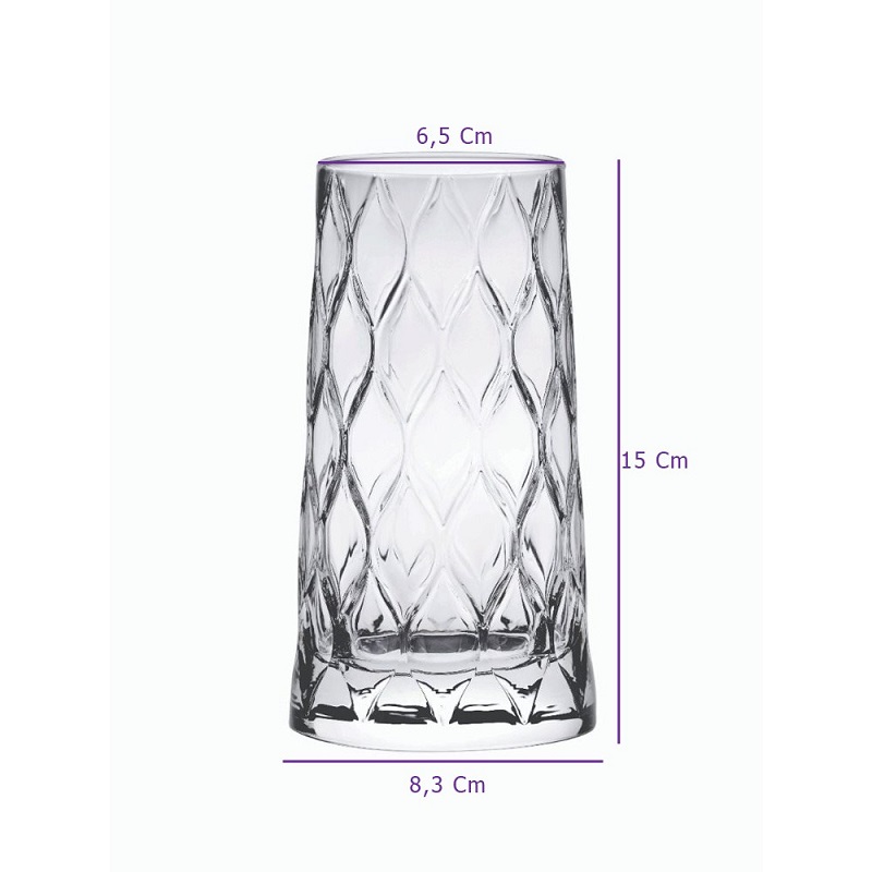 4 Vasos Leafy Refresco 450 Ml /15 Oz De Pasabahce