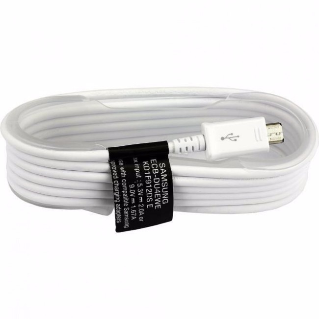 Cable de Datos Micro USB V8 1.5 Metros Blanco para Samsung S5 S6 S7 J7 J8 A01 A02