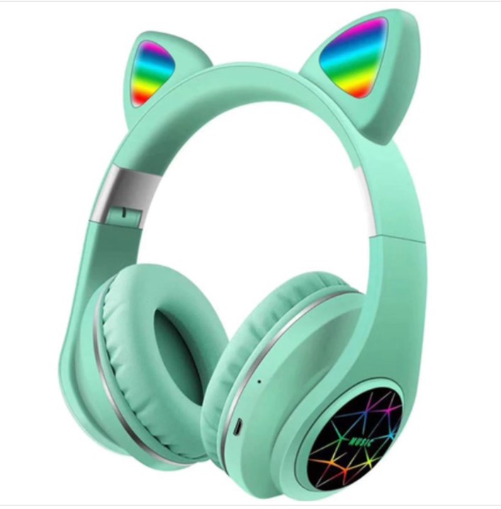 Audifonos Bluetooth Inalambricos Kawaii Diadema Manos Libres Led