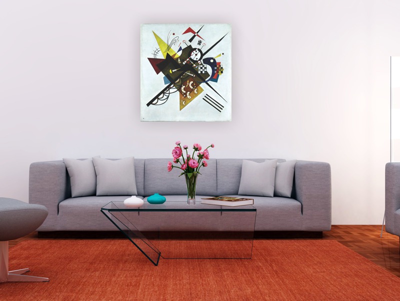 Cuadro Decorativo Canvas de Kandinsky En Blanco II