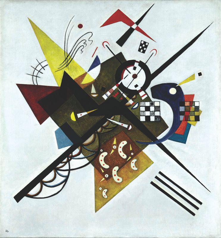 Cuadro Decorativo Canvas de Kandinsky En Blanco II