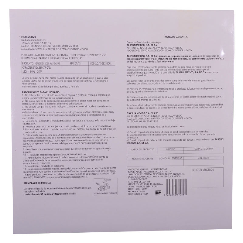 SERIE NAVIDEÑA DE 300 LUCES LED ARCOIRIS