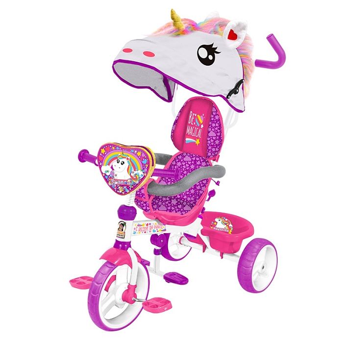 Triciclo Carreola Niña Unicornio 3 En 1 Fw