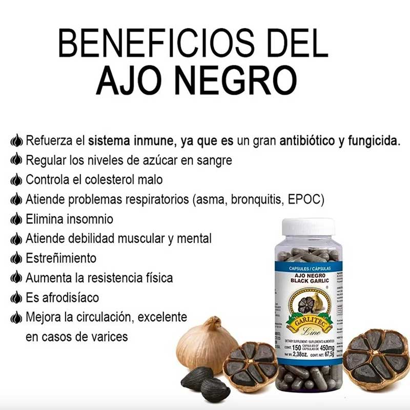 Ajo negro orgánico 150 cápsulas 2PACK