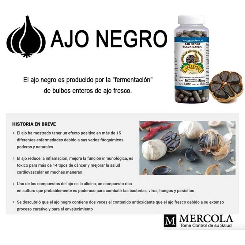 Ajo negro orgánico 150 cápsulas 2PACK