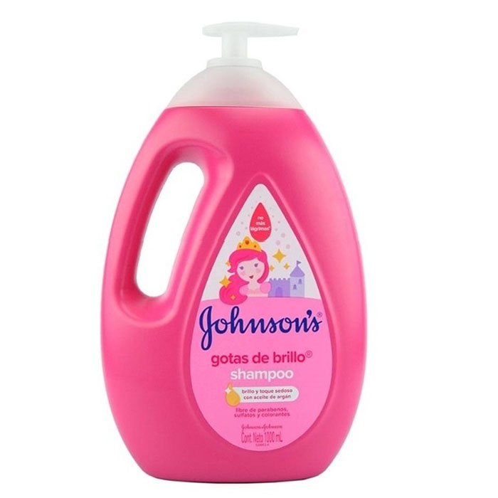 Shampoo Para Niñas Johnson's Gotas De Brillo 1 Litro "No Más Lágrimas" sin ardor