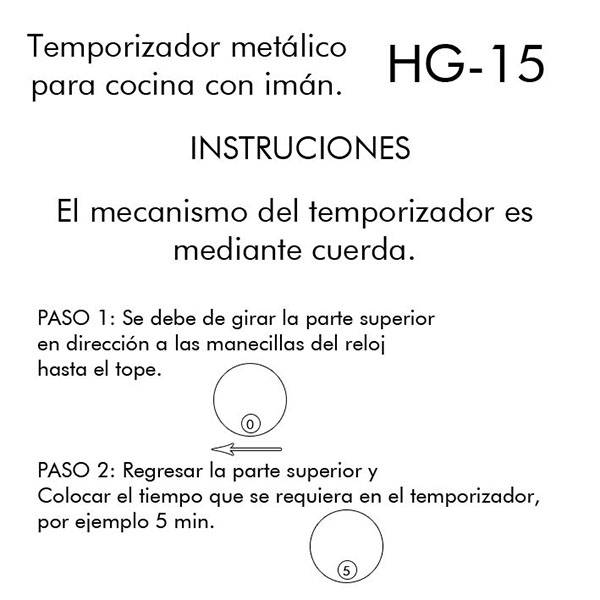 Temporizador Timer Reloj Cocina Cronometro Acero Inoxidable