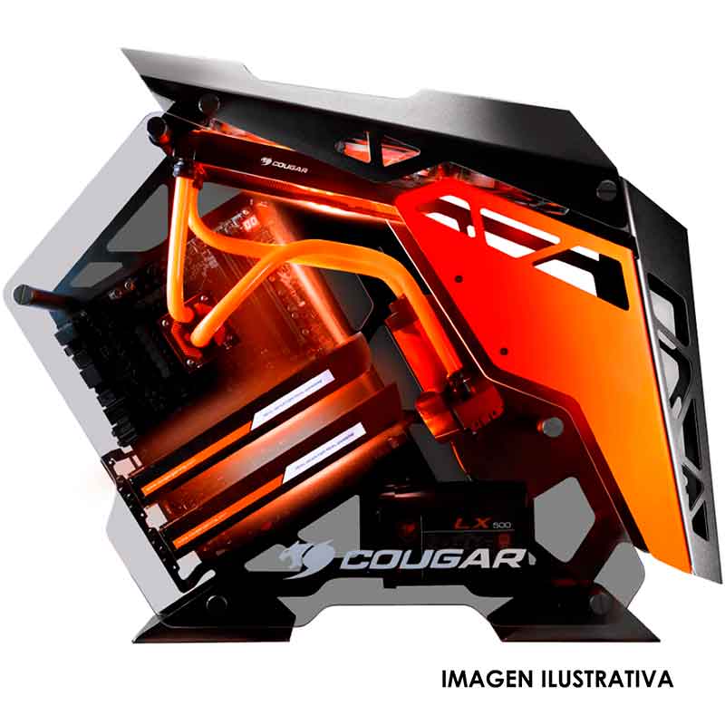 Gabinete Gamer COUGAR CONQUER Cristal Templado RGB 385LMR0.0001 