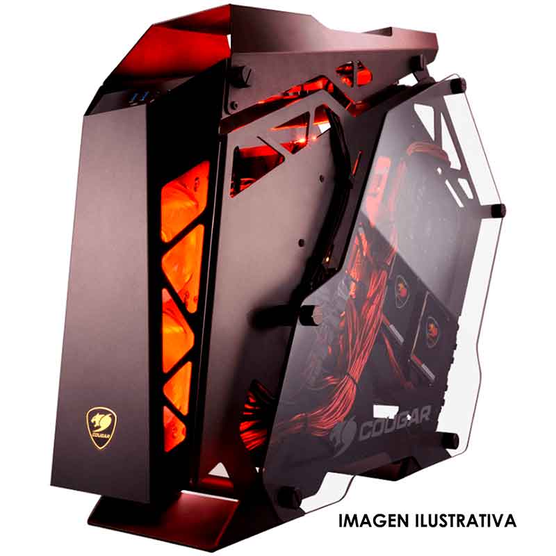 Gabinete Gamer COUGAR CONQUER Cristal Templado RGB 385LMR0.0001 