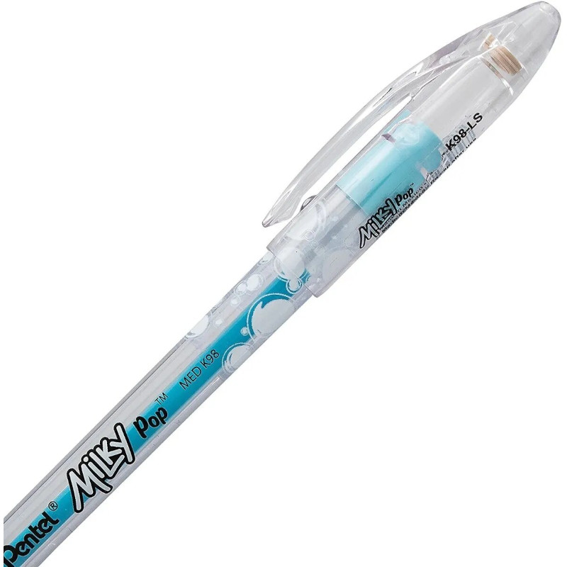 8 Bolígrafos Plumas Lapiceros Tinta Gel Pentel Milky Pop 8mm