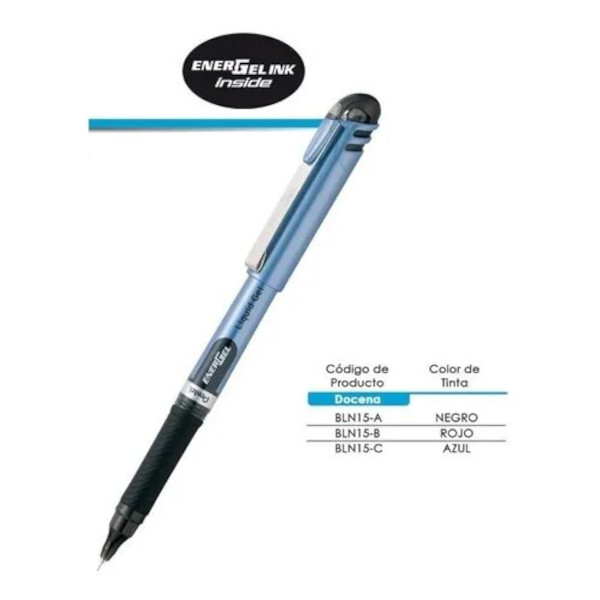12 Bolígrafos Plumas Lapiceros De Gel Pentel Energel 0.5 Mm
