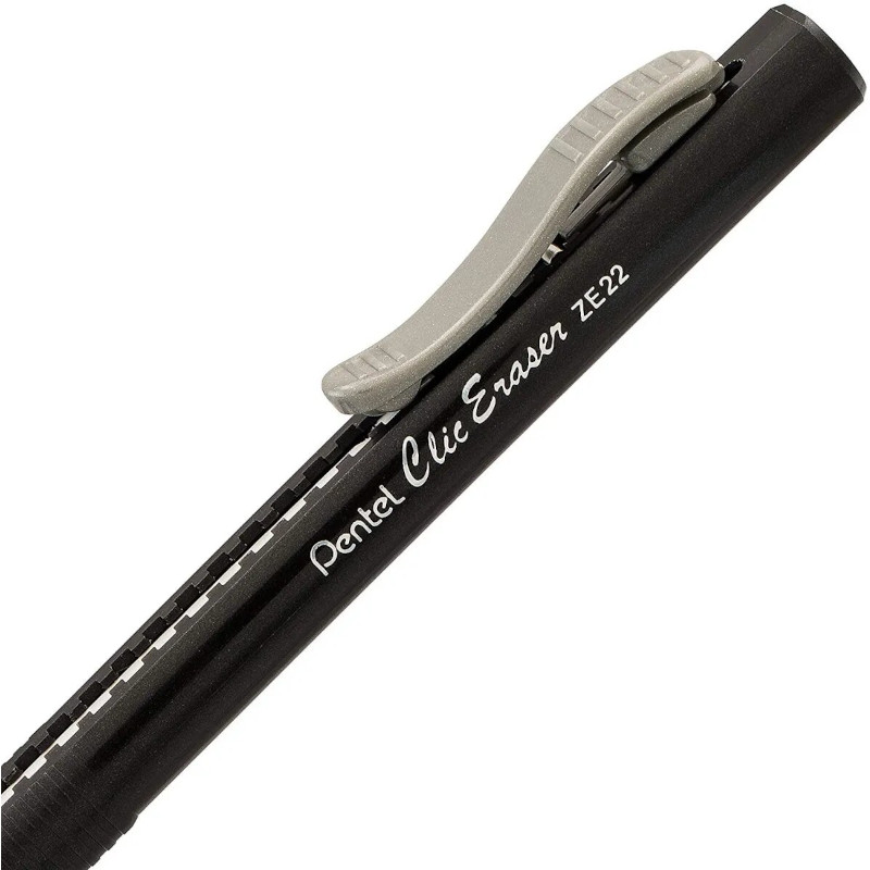12 Lapices Goma Pentel Clic Grip Borrador De Borrar Reusable