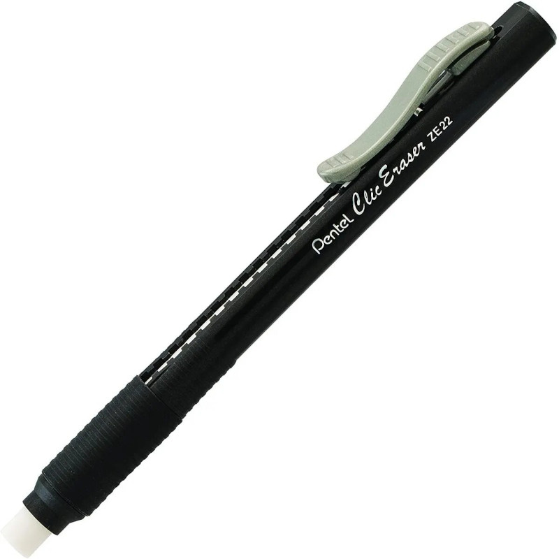 12 Lapices Goma Pentel Clic Grip Borrador De Borrar Reusable