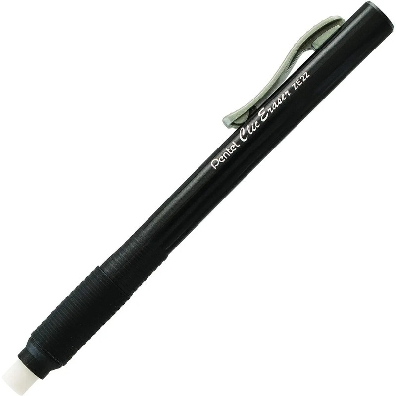 12 Lapices Goma Pentel Clic Grip Borrador De Borrar Reusable