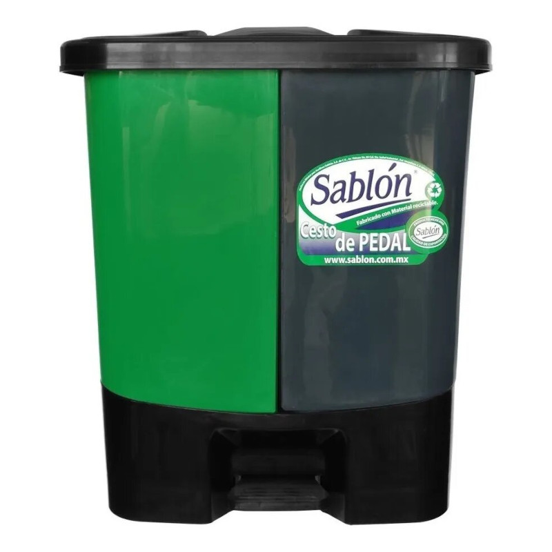 Cesto Bote De Basura 40 Litros Orgánico-inorgánico Con Pedal