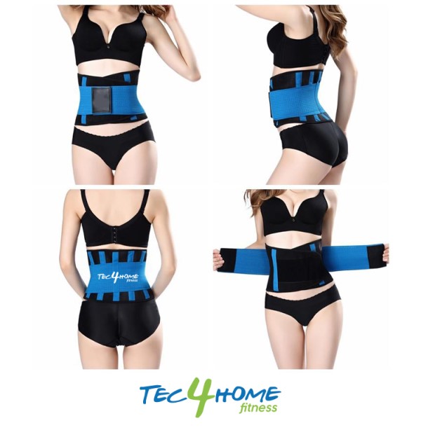 Tec4Home Faja Colombiana talla Mediana, Color Azul, T4H-FCM-01A