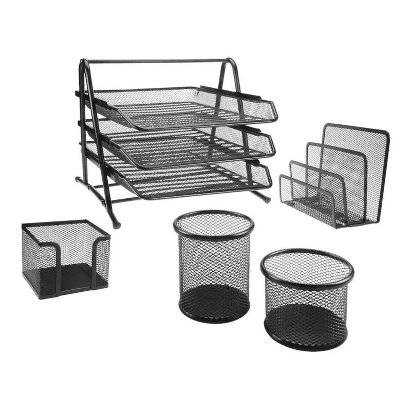 Juego De Escritorio Malla Mesh Organizador