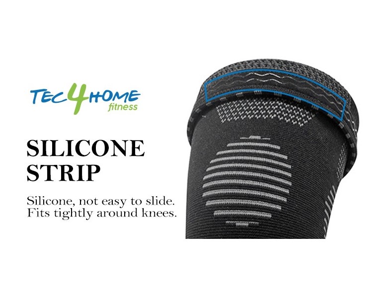 Tec4Home Rodillera Fitness de sintético color Gris, T4H-ROD-01A