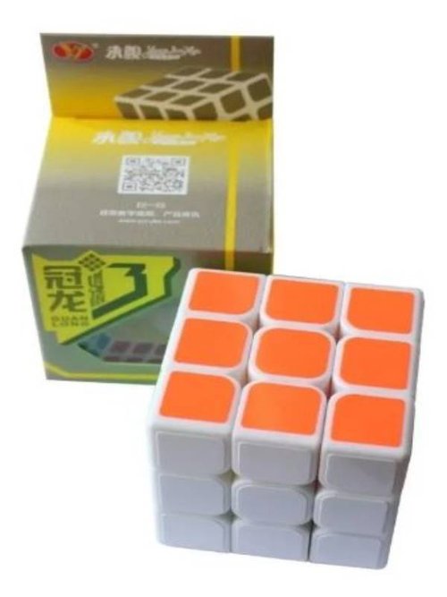 Cubo Rubik 3x3 Yj Guanlong Lubricado Speedcube Blanco