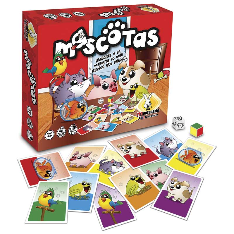 Mascotas Montecarlo Juego Mesa Didáctico Para Niños Escolar