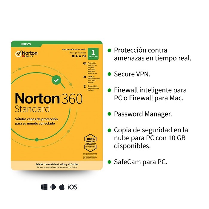 Norton 360 Standard / Internet Security 1 Dispositivo 1 Año