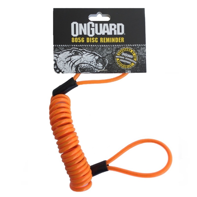 Cable Recordatorio Para Bloqueo Freno Disco Moto Onguard Naranja