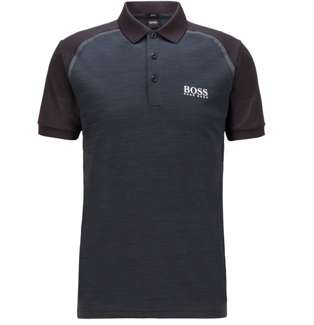 Playera Hombre Tipo Polo Hugo Boss Original Paule 7 Negro