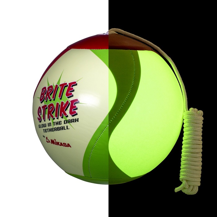 Balon Spiro Mikasa T8000g Verde Fosforescente Con Cordon Billa en la Obscuridad