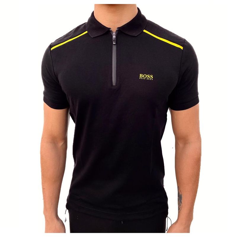 Playera Hombre Tipo Polo Hugo Boss Original Philix Negra