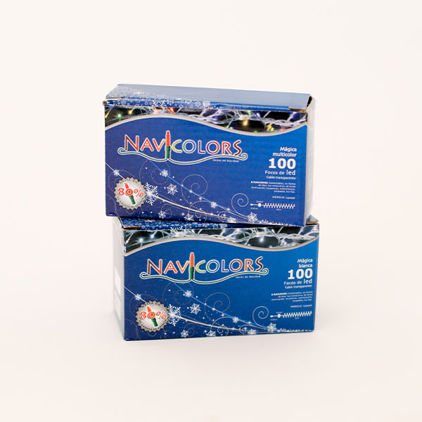 OFERTA ESPECIAL 3 PACK Serie de 100 Luces Navideñas Multicolor LED Cable Transparente (Oferta 3 cajas)