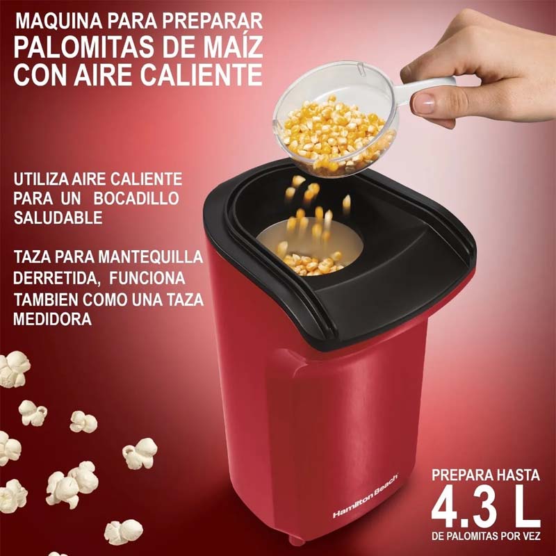 Máquina De Palomitas Aire Caliente Roja Hamilton Beach 73400