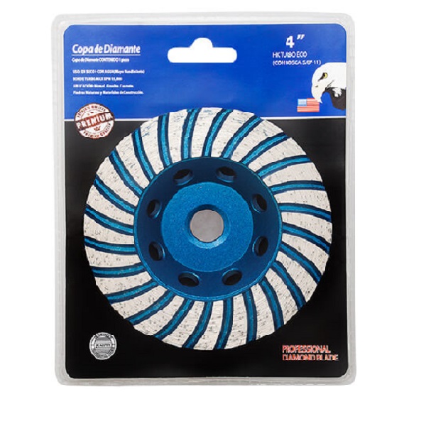 Copa Diamante Desbaste 4 X 7/8 Tipo Turbo Eagle Cut