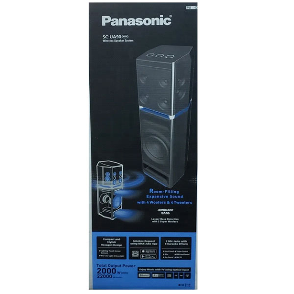 Minicomponente Panasonic Vertical Todo En 1 Sc-ua90 Negro 