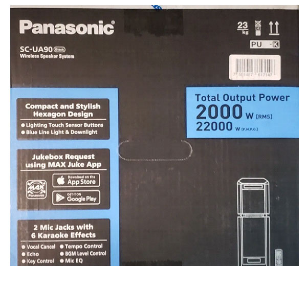 Minicomponente Panasonic Vertical Todo En 1 Sc-ua90 Negro 