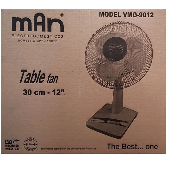 Ventilador De Mesa Man Vmg-9012 De Gran Potencia Y Calidad