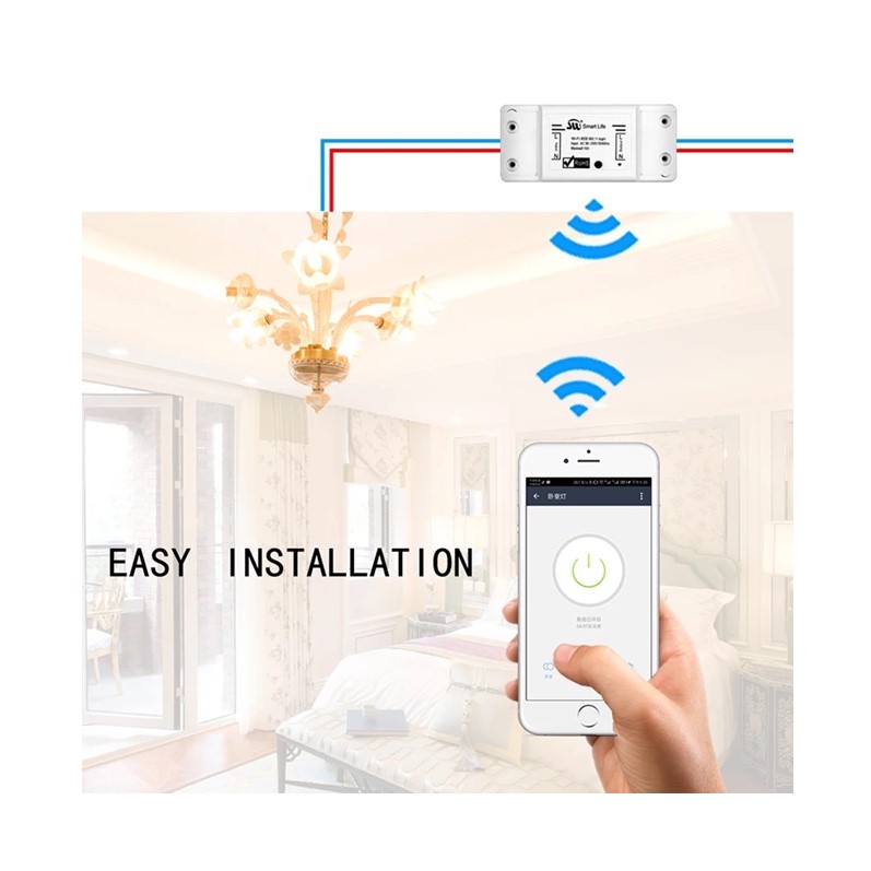 Interruptor Inteligente Wifi Pulsador Compatible con Alexa y Google Home