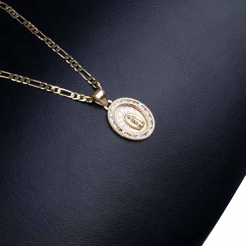 Medalla 15 Años Con Virgen Guadalupe VAROURO Oro 10k + Cadena Regalo