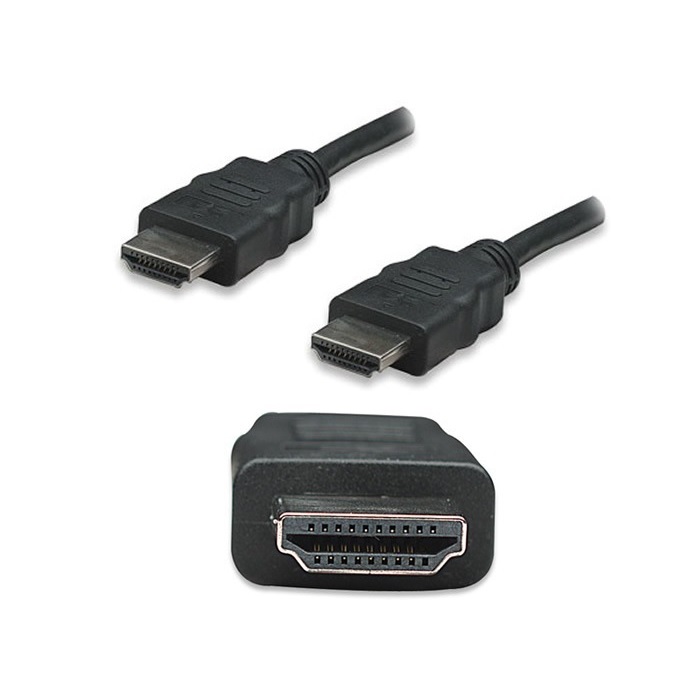 Cable HDMI MANHATTAN 1.8m MONITOR GAMER Negro PC MAC LAP PANTALLA PROYECTOR VIDEO ALTA DEFINICION