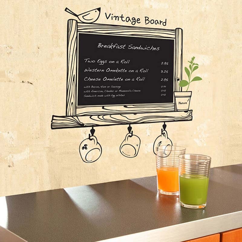 Vinil Decorativo Gis Pizarron Cocina Restaurante Cafeteria