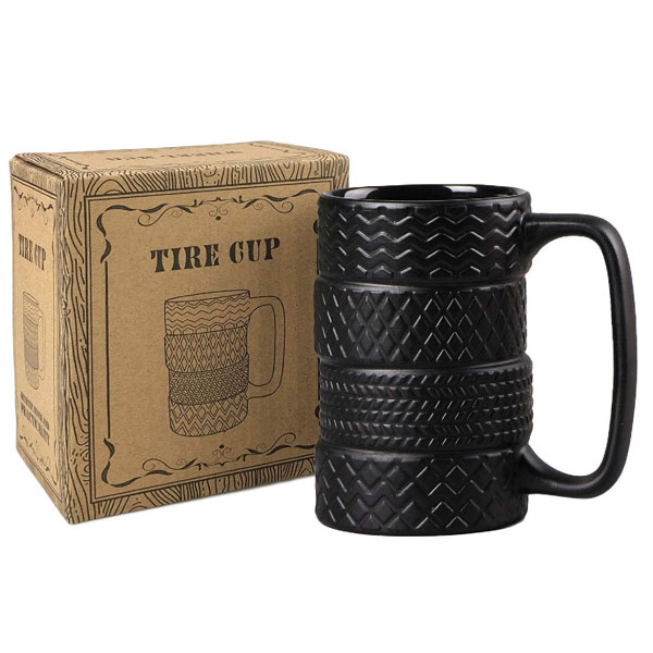 HappyWare  Taza de Céramica en Forma de Llantas Apiladas