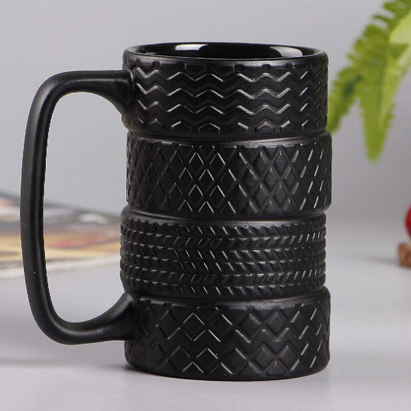 HappyWare  Taza de Céramica en Forma de Llantas Apiladas